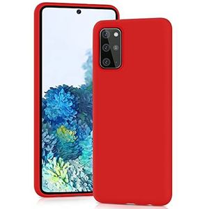 YATWIN Case voor Samsung Galaxy S20 Plus Hoesje, Zachte Siliconen Hoes met Precieze Camera Uitsparingen, Ultradun Ontwerp, 360° Bescherming met Verhoogde Randen - Rood