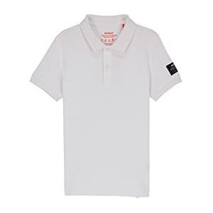 ECOALF, Poloshirt voor kinderen, Marifalf, korte mouwen, biologisch katoen, Ecoalf-logo, poloshirt met opdruk, Wit, 8 jaar