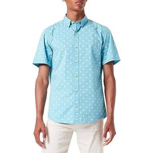 s.Oliver Herenhemd met korte mouwen, turquoiseblauw, S
