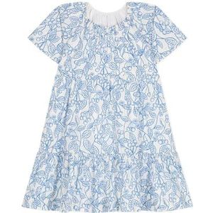 Petit Bateau Meisjes A0CJS jurk met korte mouwen, Marshmallow/porselein, 5 jaar, Marshmallow/porselein, 5 Jaar