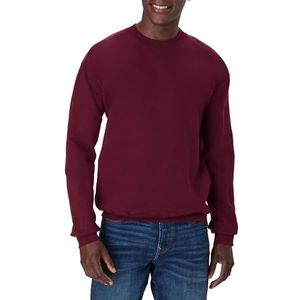 Hanes Ultimate fleece sweatshirt voor heren met ronde hals, marineblauw, bordeaux, S