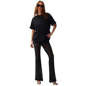 Trendyol T-Shirt - Zwart - Oversize, Zwart, XL, Zwart, XL