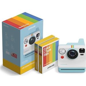 Polaroid - Instant Camera - NOW Gen3 - Artic Blue + Color Film Bundle (16 photos)