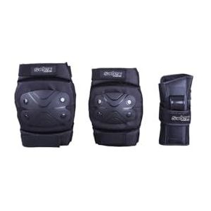 Solex Sports Boots Solex Combo 30068L kniebeschermer voor volwassenen, uniseks, zwart, eenheidsmaat