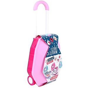 CLEMENT CLEMENTINE - Kapperskarretje - Imitatiespel - 100021 - Roze - Plastic - Beroep - Kapper - Kinderspeelgoed - Batterijen niet inbegrepen - 35 cm x 23 cm - Vanaf 3 jaar.