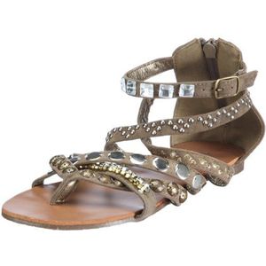 Buffalo Girl 218409 JJX Suede BROWN400 116172 damessandalen, braun brown 400, 42 EU