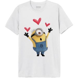 Minion Monsters MEUTMINTS008 T-shirt voor heren, wit, maat XL, Wit, XL