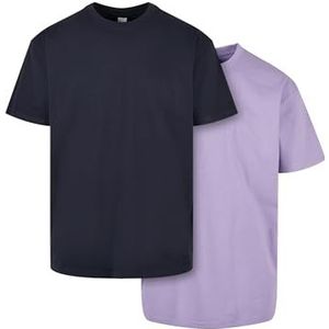 Urban Classics, Herren, T-Shirt, Heavy Oversized Tee 2-Pack, Midnightnavy+Lavender, L