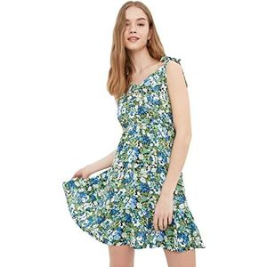 Trendyol Jurk met patroon voor dames, groen, maat 38