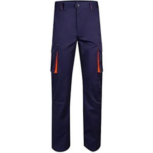 Velilla 103008S - broek (maat 40) Kleur marineblauw en oranje fluorescerend
