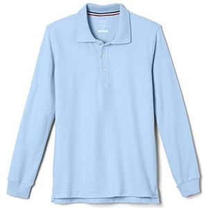 French Toast Uniseks kinderpolo met lange mouwen, van piquéstof, Blauw, 10