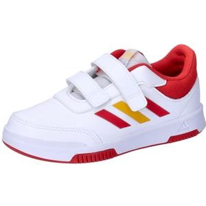 adidas Tensaur Hook and Loop schoenen, uniseks, voor kinderen, meerkleurig (White Collegiate Red Collegiate Gold), 32 EU