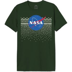 Nasa T-shirt voor heren, Vert, XL