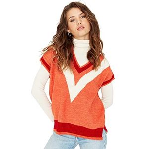 TRENDYOL Dames TWOAW22BZ0018/Turuncu Sweater, oranje, S, oranje, S