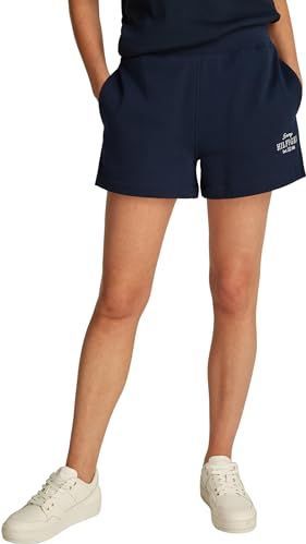 Tommy Hilfiger - REG HILFIGER SWEATSHORT WW0WW45518 - Korte Broeken - Blauw - Donker Nacht Marine