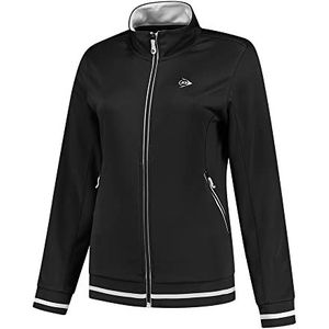 Dunlop Dames Club Dames Gebreide Jas Tennis Shirt, Zwart, S, zwart, S