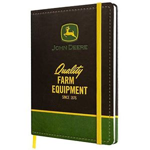 Nostalgic-Art Retro notitieboek gestippeld, John Deere – Farm Logo Black – Geschenkidee voor tractorfans, Bullet Journal dotted, Design vintage, A5