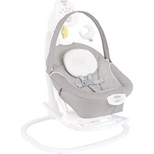 Graco SoftSway™ Elektrische babyschommel en wip, 2 in 1, vanaf de geboorte tot ca. 9 maanden (9 kg), zacht en stil, 3-voudig verstelbare zitting, speelbeugel, Starlight