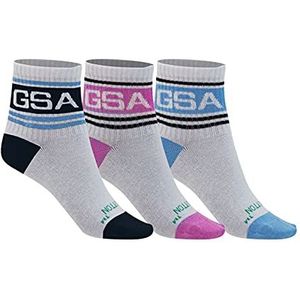 GSA SUPERCOTTON gewatteerd en ondersteunend comfort | langdurige duurzaamheid | ultralicht mesh voor ademend vermogen | Quarter Kid's Performance Semi Cushion Socks