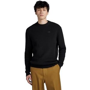 G-STAR RAW Heren pullover R Knit Sweater, zwart (Dk Black D23930-c868-6484), S