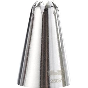 IBILI 250310 spuitmond gesloten ster 10 mm, roestvrij staal, zilver, H 53 mm