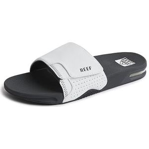 Reef Heren Fanning Slide Sandal, Grijs Wit, 39 EU