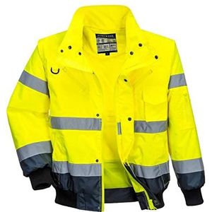 Portwest Hi-Vis Contrast Bomberjack Size: XXL, Colour: Geel/marine, C465YNRXXL