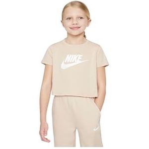 Nike G NSW Tee Crop Futura T-shirt voor meisjes en meisjes, zanddrift, S