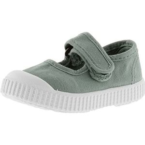 Victoria 136605-KIDS 1915 Sandalen van katoen, geverfd, milieuvriendelijk en 30% gerecycled, met klittenbandsluiting, uniseks en kinderen, Jade, 27 EU