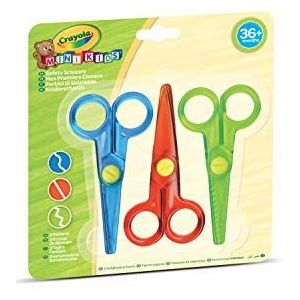 Crayola 81-8119, Crayola Mini Kids Veilige Kinderscharen - 3 stuks/kleuren, 3 Minikids Scissors