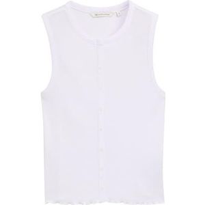 TOM TAILOR Denim T-shirt voor dames, 20000 - wit, XXL