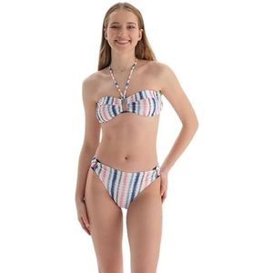 Dagi Dames Strapless Bikini Top, Roze - Blauw, 40