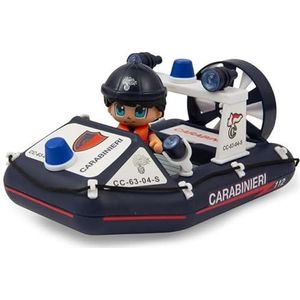 Giochi Preziosi Carabinieri Carabinieri Rubberboot, speelgoed met origineel, 7 cm, beweegbaar, rijk aan accessoires, voor kinderen vanaf 4 jaar