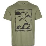 O'NEILL Fin T-Shirt 16011 Deep Lichen Green, Regular voor heren, 16011 (Deep Lichen Green), S-M