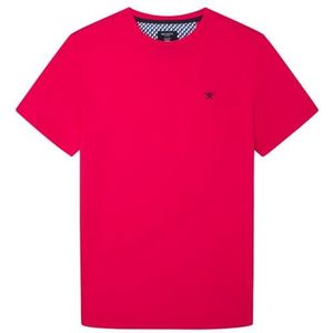 Hackett London T-shirt met zwemlogo voor heren, Roze (Fuchsia), XL