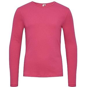 Bestseller A/S Pkkitte Ls Top Noos Bc shirt met lange mouwen voor meisjes, shocking pink, 146/152 cm