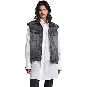 G-STAR RAW Oversized denim vest voor dames, Grijs (Faded Blade D291-c778), XL