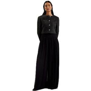 Ted Baker Dames Wmt-kokuto-geplooide wijde pijpen broek jurk broek, Zwart, 42
