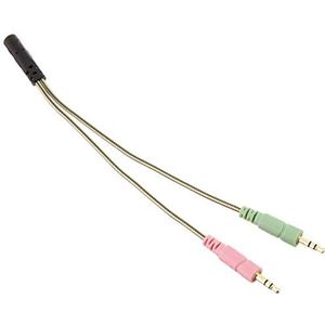 Headset Splitter Kabel voor PC, 3,5 mm Jack Hoofdtelefoon Adapter Kit Mutual Convertors voor PC