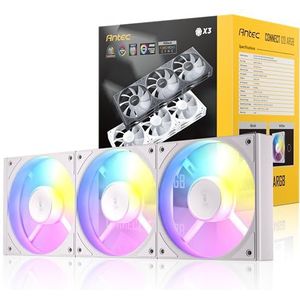 Antec - 120 ARGB PWM - PC Ventilator - Wit - Set van 3 - 120 mm