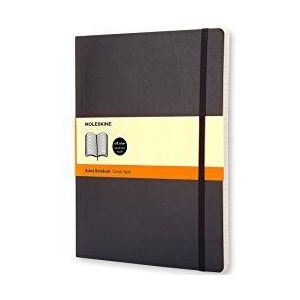 Moleskine S07223 Klassiek notitieboek met zachte kaft, gelijnd, extra groot, zwart (QP621)