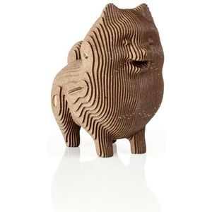 EWA Eco-Wood-Art - MUNTBANK: HOND - Houten 3D puzzel - Puzzel voor volwassenen en tieners, 14+ - Lijmloze zelfassemblage - 74 stukjes