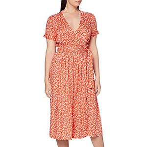 SPARKZ COPENHAGEN Vivette wikkeljurk voor dames, Rood (Sunset Red 545), L