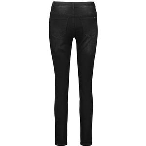 Taifun Skinny jeans voor dames, jeans, verkort jeans, washed-out-effect, effen, licht verkorte pijpen, zwart, 44