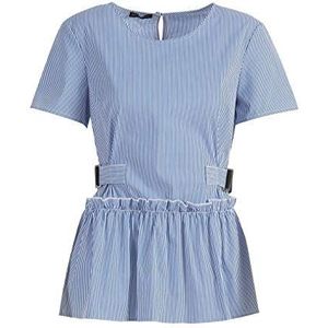 APART Fashion Damesblouse, wit-blauw, 42