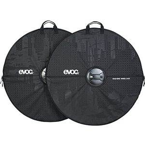 EVOC ROAD BIKE WHEEL CASE wieltas, transport van wielen (2 fietskoffers, veilig transport door versterkte asbescherming, te combineren met EVOC BIKE TRAVEL BAG, fietsaccessoires), Zwart