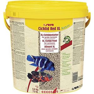 sera Cichlid Red XL Nature 10 L (3,6 kg) - hoofdvoer voor grotere carnivore cichliden, voer voor Malawi en Tanganjika