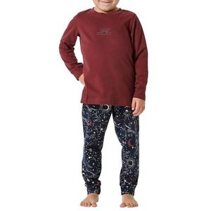 Schiesser - Jongens Pyjama Set - Bourgondië - Lange Pyjama - 100% Biologisch Katoen