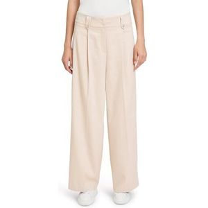 Betty & Co Damesbroek van linnenmix, Dark Cream Melange, 38