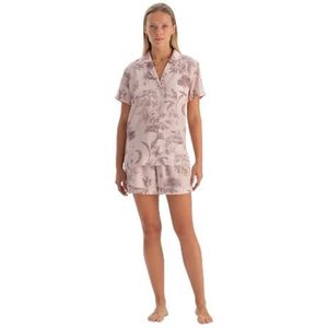 Dagi Light Pink Fashion Woven Regular Waist Viscose Short Leg Shorts, Light Pink, 42, lichtroze, 42